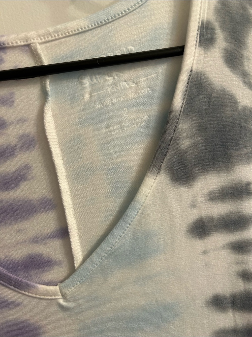 torrid Multicolor Tie-Dye V-Neck Tunic — Orange, Purple, Light Blue, Black - Picture 3 of 3